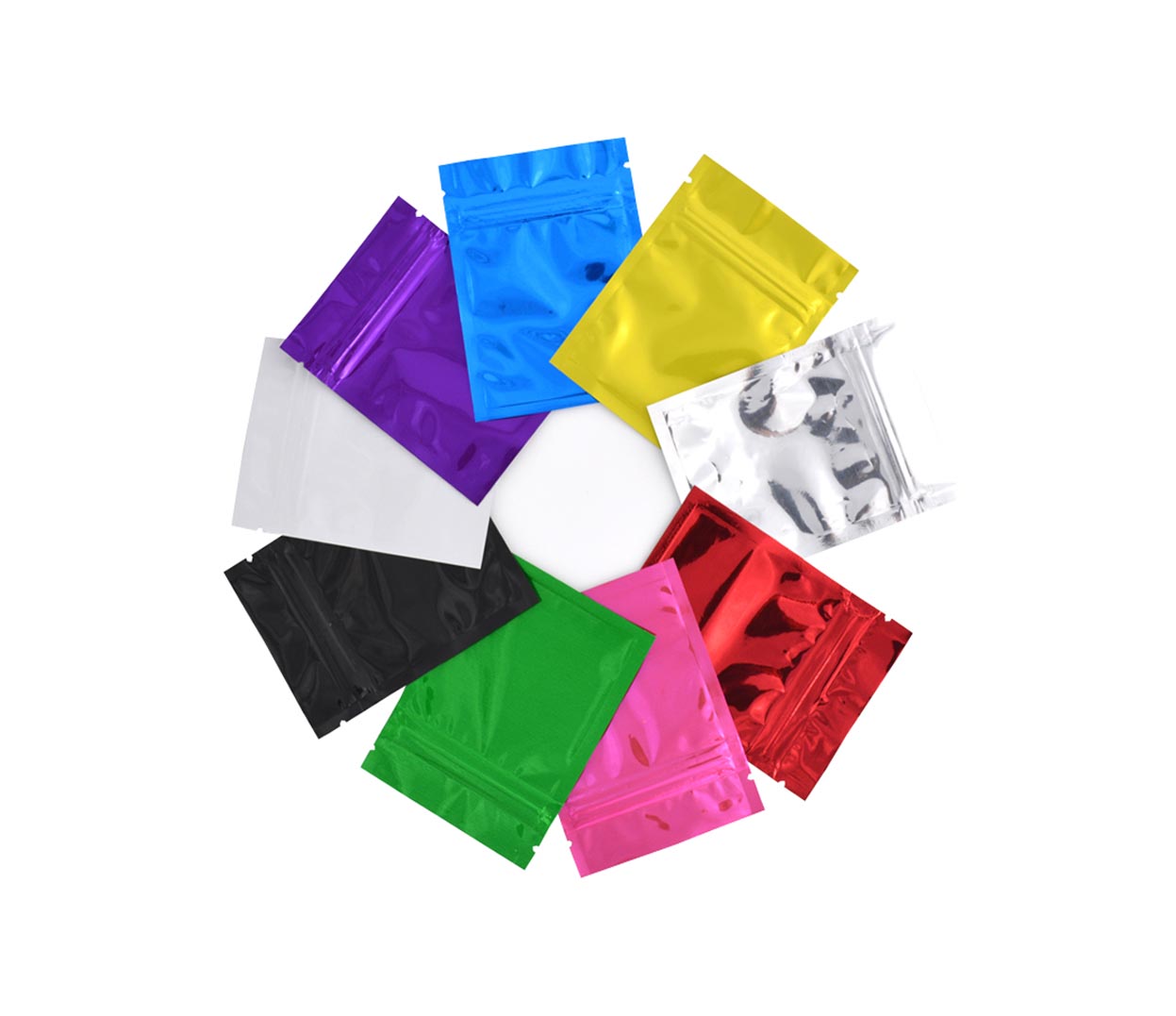 Multi color zipper bag