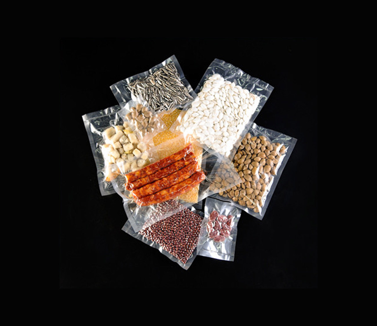 Flat vacuum packaging bag